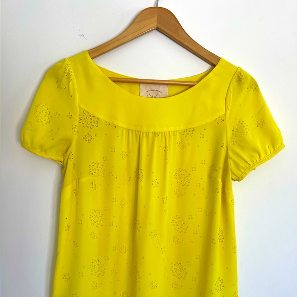 Anthropologie Tops - Anthropologie Vanessa Virginia Fieldbloom Peasant Blouse -Yellow - Size 6
